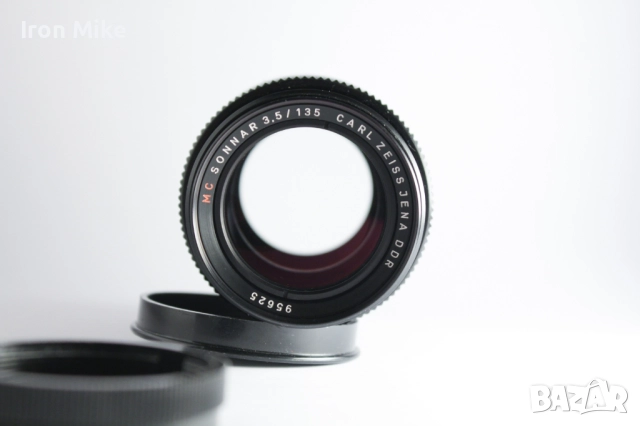 Carl Zeiss Jena Sonnar MC 135mm f/3.5 - отличен, с капачки и тубус, снимка 4 - Обективи и филтри - 52536286