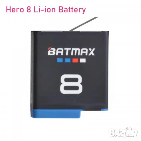 Батерия за GoPro Hero 8, hero 7, hero8 Black, GoPro 5, Hero 6 Akkus, Go Pro, екшън камера, 1680mAh, снимка 2 - Батерии, зарядни - 34260080