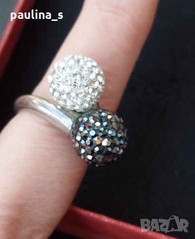 Сребърен пръстен с камъни "Swarovski" проба 925 , снимка 4 - Пръстени - 26286113