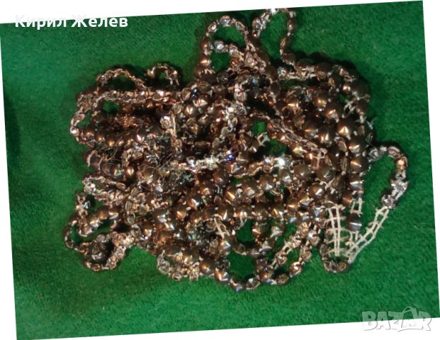 СТАР БИЖУТЕРИЕН СРЕБРИСТ НАНИЗ МАТЕРИАЛ за ХЕНД-МЕЙД РЕТРО УКРАШЕНИЕ за РЕСТАВРАЦИЯ 8589, снимка 4 - Колиета, медальони, синджири - 31451152