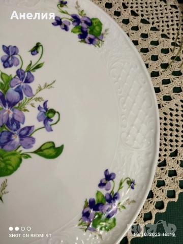 Виолетки- плато, ваза, чиния за стена , снимка 13 - Декорация за дома - 52566207