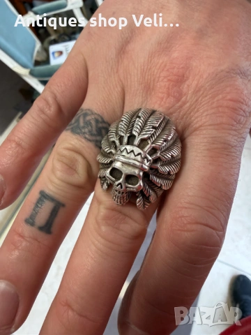 Масивен мъжки сребърен пръстен №7862 