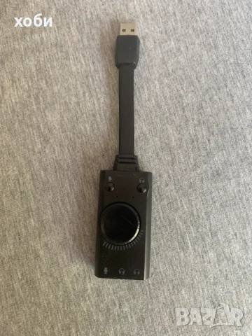активен аудио адаптер USB към 3.5 мм. жак за слушалки и микрофон