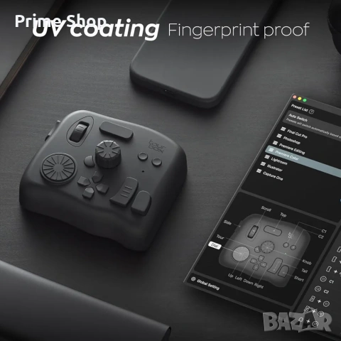 TourBox Elite: Bluetooth Контролер за Обработка на Снимки и Видео, снимка 9 - Джойстици и геймпадове - 53288292