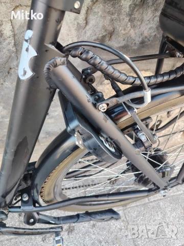 28 цола електрически велосипед с 7 скорости усилени капли амортисьори предни като нов , снимка 9 - Велосипеди - 53864904