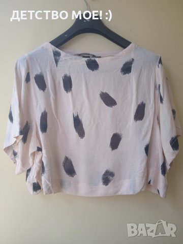 H&M дамска блуза къс модел  100% вискоза, снимка 3 - Тениски - 41461496