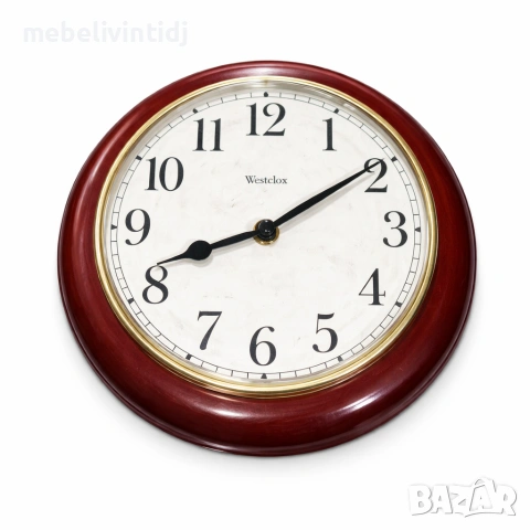 Стенен часовник с дървена рамка, снимка 2 - Антикварни и старинни предмети - 53666922