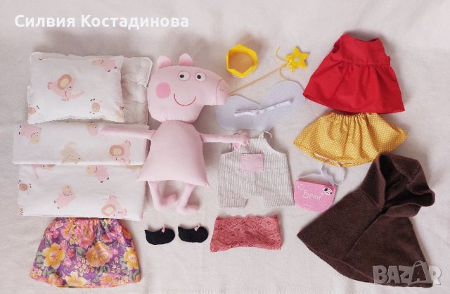 Комплект Кукла Пепа Пиг с дрехи и аксесоари, снимка 5 - Кукли - 40091280