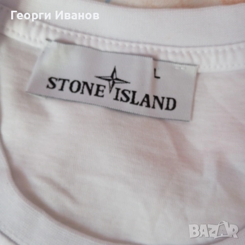 КАТО НОВА STONE ISLAND Size L MADE IN ITALY QR-Code оригинална тениска Стоун Айлънд T-Shirt, снимка 4 - Тениски - 55962417