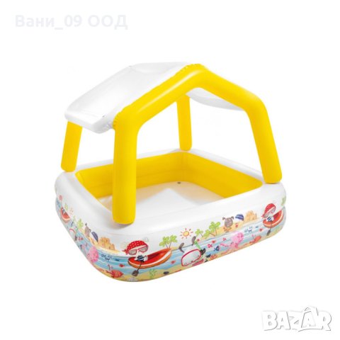 Детски надуваем басейн със сенник, снимка 4 - Басейни и аксесоари - 40937776