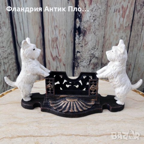 Чугунен визитник - Шнауцери, снимка 2 - Декорация за дома - 41263958