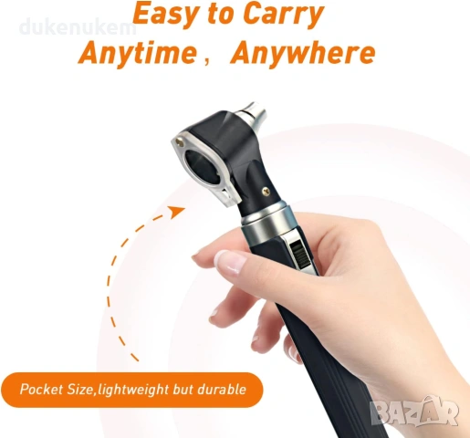 Отоскоп комплект - ушен инструмент с LED светлина и 3x увеличение, снимка 5 - Уреди за диагностика - 53042058