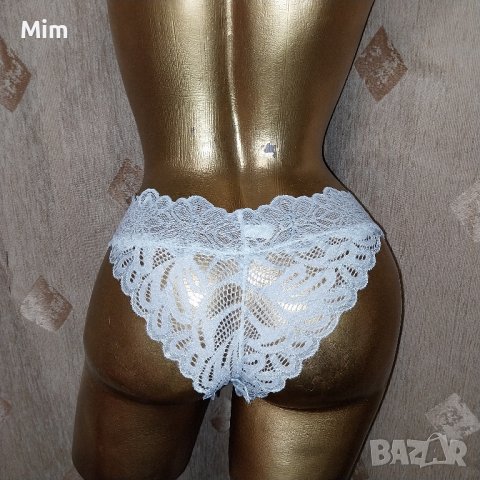 XL Снежно бяла дантелена изрязана бикина , снимка 2 - Бельо - 44302366