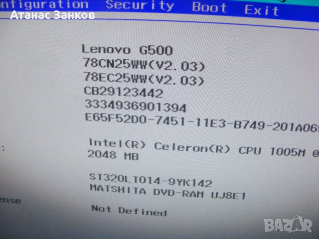 Лаптоп за части lenovo g500 номер 2, снимка 13 - Части за лаптопи - 41663639