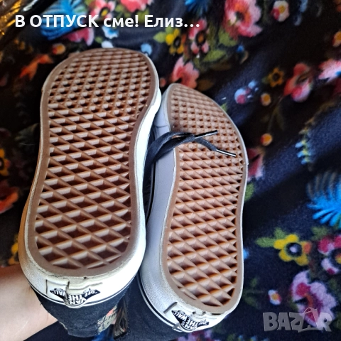  Оригинал велур скейт високи кецове VANAS етно десен, снимка 3 - Кецове - 51800815