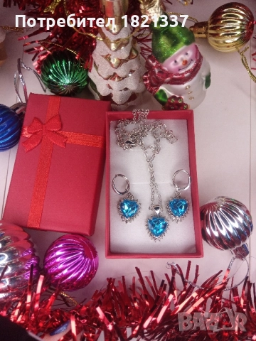 Комплект колие и обици , снимка 2 - Бижутерийни комплекти - 52741709