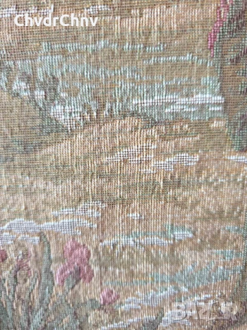 дървена рамка 26х25см/малък стар френски гоблен/барокова картина, снимка 7 - Гоблени - 51535239