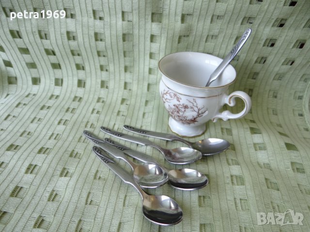 Комплект от 6 лъжички за кафе или чай на AMEFA, снимка 1 - Прибори за хранене, готвене и сервиране - 41204543