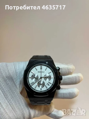 Часовник Seiko Royal Chrono Black (mod), снимка 4 - Мъжки - 52220297