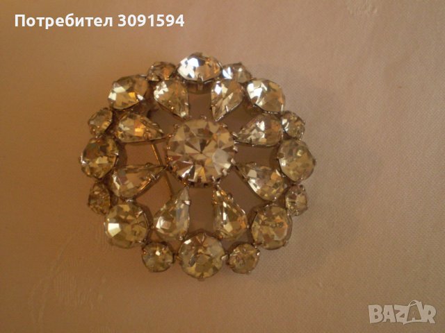 Стара брошка Чехски кристал , снимка 6 - Други - 38754456