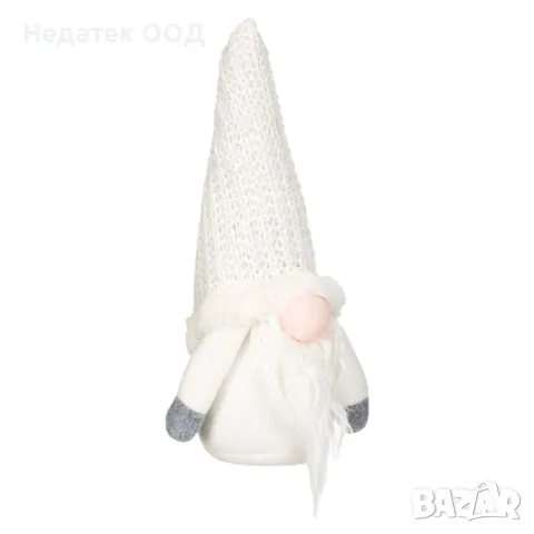 Коледна, Декоративна, Фигура, Гном, Бял, 25 см, снимка 2 - Декорация за дома - 48061319