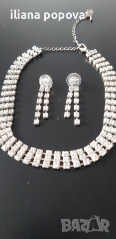 Колие с обици, снимка 2 - Бижутерийни комплекти - 39266499