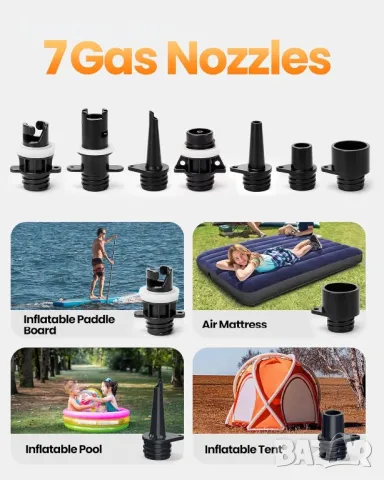 Суб борд  OutdoorMaster 20PSI SUP въздушна помпа с високо налягане Shark двустепенно , снимка 7 - Друга електроника - 49856991