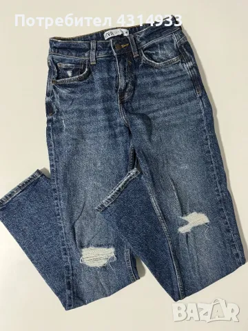 Сини дамски дънки, снимка 2 - Дънки - 48161156