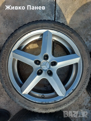  Джанти 17"/7J/5x112/ЕТ38 със зимни гуми Hankook 225/45 R17 – комплект, снимка 2 - Гуми и джанти - 53700058