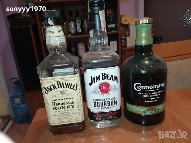 JACK DANIELS JIM BEAM CONNEMARA 3 ПРАЗНИ ШИШЕТА 0103231619, снимка 2 - Колекции - 39851442