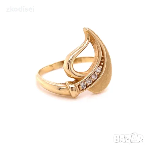 Златен дамски пръстен 3,38гр. 14кр.проба:585 размер:56 модел:28777-6, снимка 2 - Пръстени - 48767893