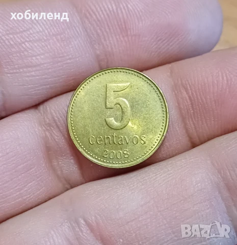 5 центавос Аржентина 2008 нециркулирали , снимка 1