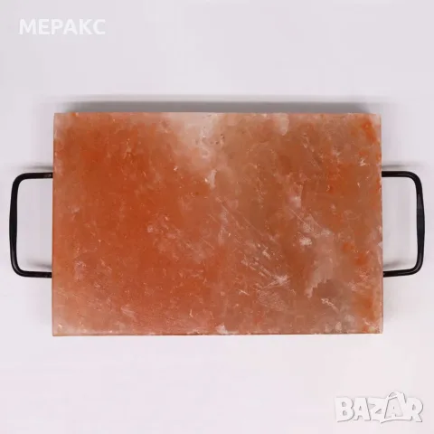 Барбекю плоча от хималайска сол – 30 × 20 × 5 см, снимка 3 - Чинии - 56224216