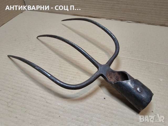 Стара Кована Вила За Сено. / НОМЕР 1730., снимка 5 - Антикварни и старинни предмети - 53849877