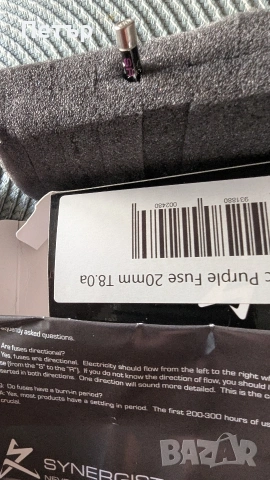 Synergestic Research Quantum Fuse Purple Blue Red HiFi Бушони, снимка 8 - Ресийвъри, усилватели, смесителни пултове - 53582665