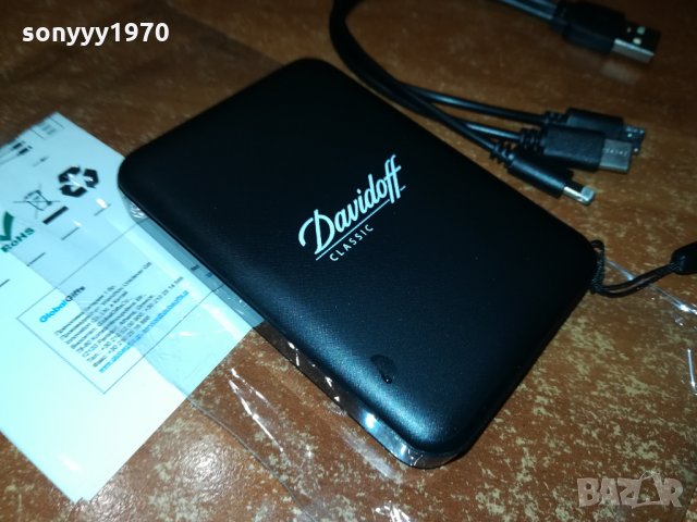 DAVIDOFF-4000Mah-POWER BANK+CABLE 0311211924, снимка 1 - Външни батерии - 34686152