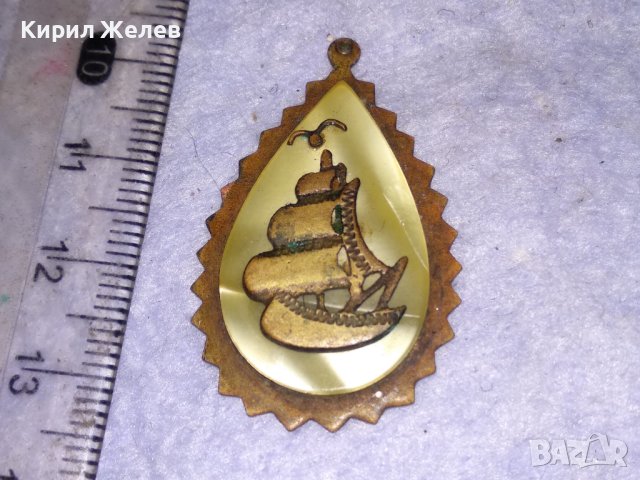 СТАРИНЕН БРОНЗИРАН СЕДЕФЕН ВИКТОРИАНСКИ РЯДЪК КРАСИВ МАЙСТОРСКИ МЕДАЛЬОН с ПЛАТНОХОД КОРАБ 37060, снимка 10 - Антикварни и старинни предмети - 41649164