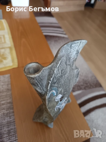 Керамична гарафа Bresciana Ceramica Arco Gardese  1950 г, снимка 3 - Антикварни и старинни предмети - 53769348