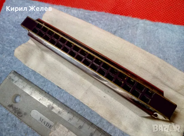 MY MUSIC WORLD Стара УСТНА ХАРМОНИКА КОЛЕКЦИОНЕРСКИ РЯДЪК МОДЕЛ с КАЛЪФЧЕ 48334, снимка 5 - Антикварни и старинни предмети - 47561540