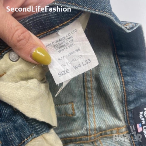 Дънки Polo Jeans Company Ralph Lauren сини  размер W28 L33, снимка 7 - Дънки - 53673786