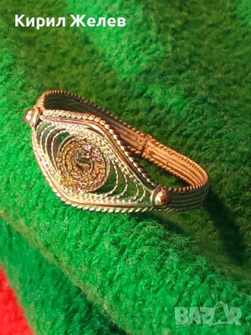 СТАРИНЕН ВЪЗРОЖДЕНСКИ ФИЛИГРАНЕН МАЙСТОРСКА ЮВЕЛИРНА РЪЧНА ИЗРАБОТКА ПРЪСТЕН 21686, снимка 2 - Антикварни и старинни предмети - 32552783