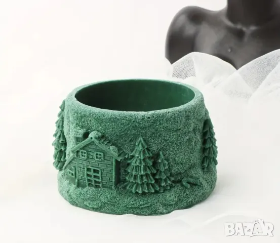 Молд кутия коледна, свещник 