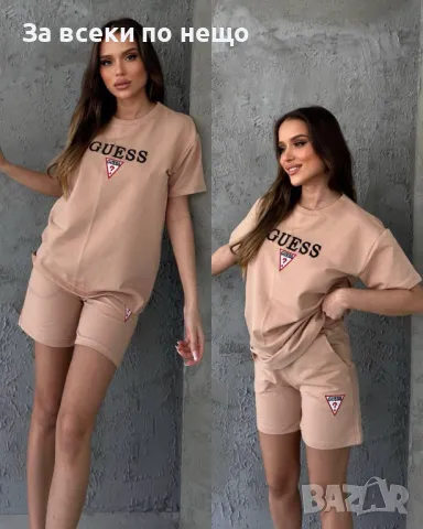 Guess Дамски Летен Комплект Тениска И Къси Панталонки👚🩳Дамски Къс Екип Гес - 3 Цвята Код A600, снимка 4 - Спортни екипи - 50372088
