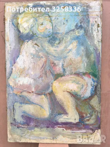 Красива стара картина - Деца, снимка 2 - Картини - 48482303