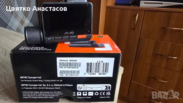 Видеорегистратор Mio MiVue 955W, 4K, HDR, Wi-Fi, GPS, Medium alert fixed radar camera