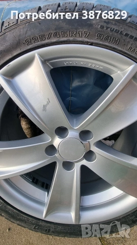Джанта 17" със зимна гума, снимка 2 - Гуми и джанти - 53404379