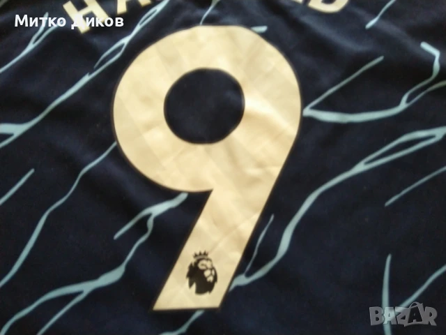 Манчестър Сити футболна тениска маркова на Пума №9 Ерлинг Холанд размер ХЛ юноши към С като нова, снимка 12 - Футбол - 51083642