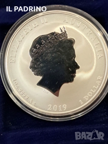 Сребро монета Лунар 2 цветен година на прасето 2019 1 унция OZ, снимка 2 - Нумизматика и бонистика - 53341342