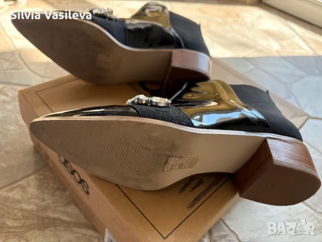Боти от лак с камъни на Asos, снимка 5 - Дамски боти - 38899236