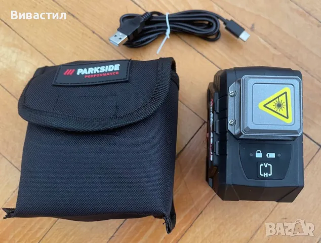 Два зелени лазерни нивелира Парксайд нови Parkside внос от Германия с тринога., снимка 12 - Измервателни инструменти - 49577470